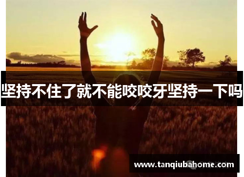 坚持不住了就不能咬咬牙坚持一下吗